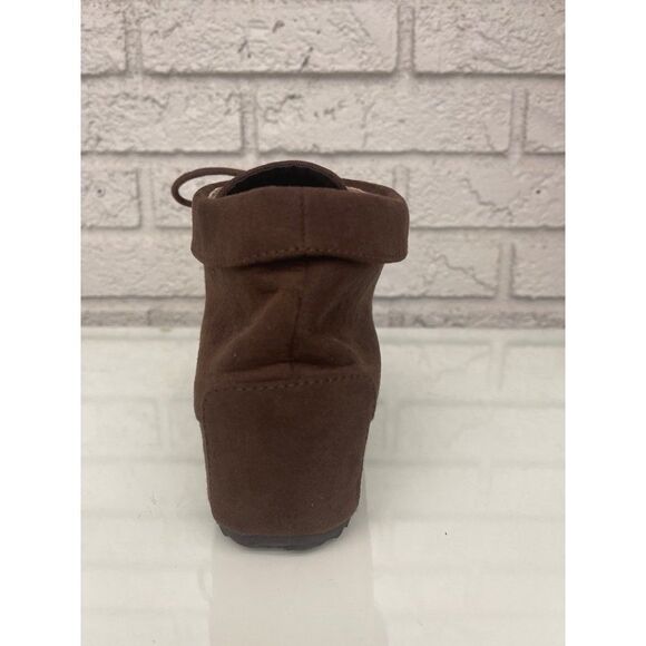 American Eagle Brown Lace-Up Ankle Booties Size 9 - Picture 4 of 8